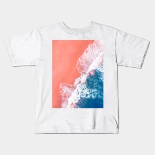 Pink Sandy Beach Kids T-Shirt